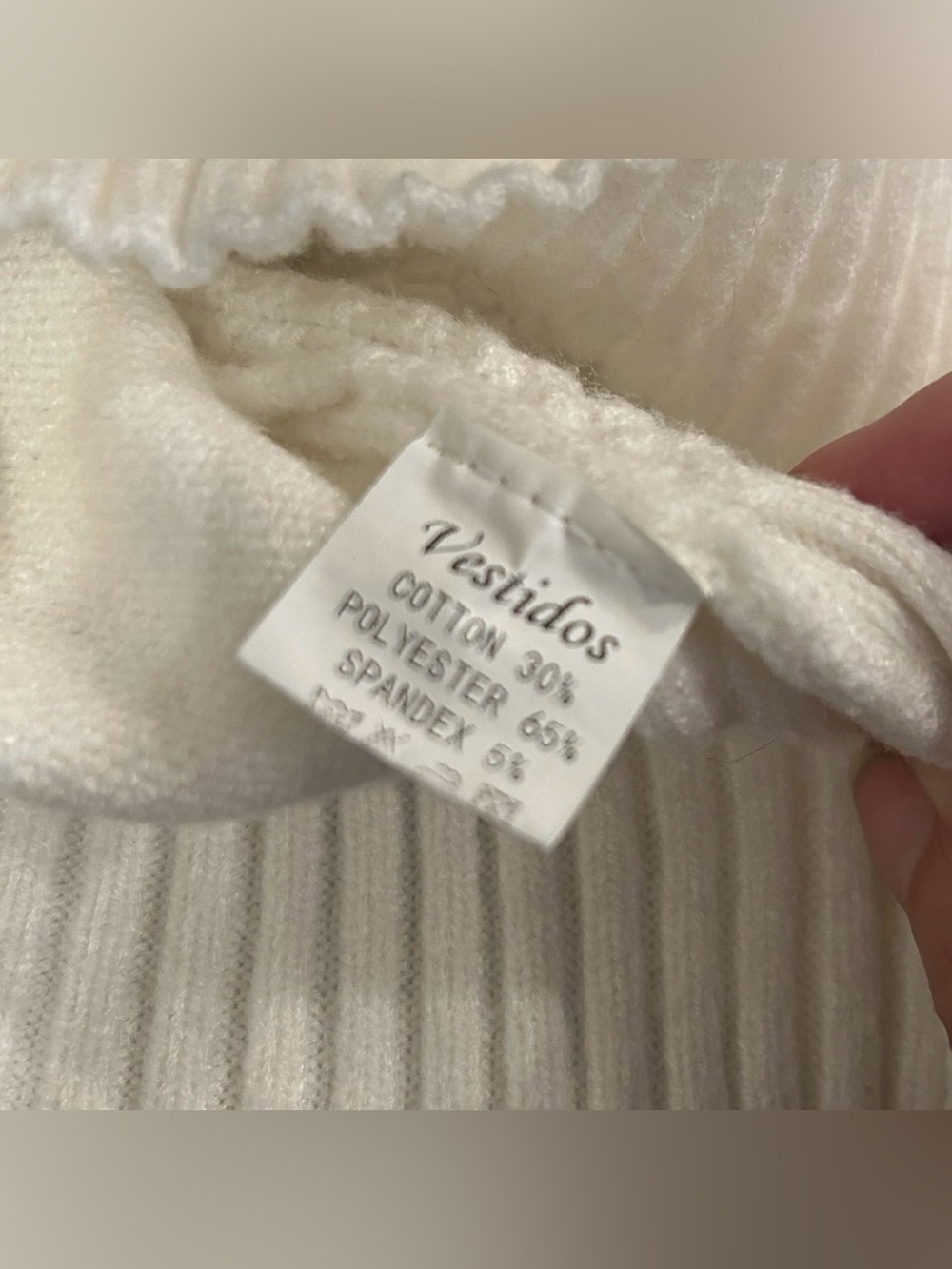 Maison Mascallier Cable Knit Chunky Balloon Sleeve White Sweater Size Large - Picture 7 of 7